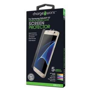 Chargeworx CHA-CX6030  galaxys7 glass screen pro box pkg