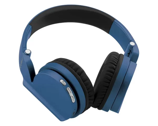Coby CHBT711BLU Bluetooth Headphone Blue 24-HR MIC Wired/Wirless F