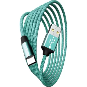 Chargeworx CHA-CX4881TL  10-FT USB-C TO A CABLE CLEAR BOX PKG TEAL