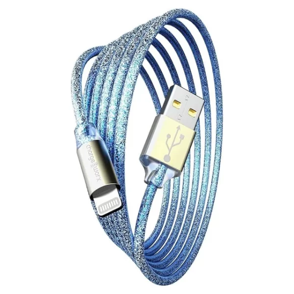 Chargeworx CHA-CX1111LB  ( IPHONE ) 10-FT LIGHTNING CABLE LIGHT BLUE