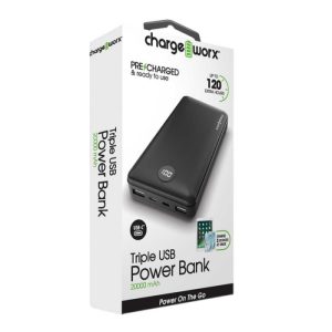 Chargeworx CHA-CX6832BK  20000 MAH POWER BANK