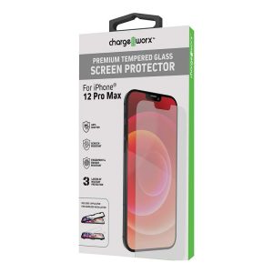 Chargeworx CHA-CX6073  IPHONE 12 PRO MAX GLASS SCREEN PROTECTOR BOX PKG