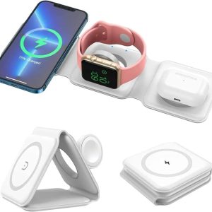 Chargeworx CHA-CX5326WH  MAGNETIC WIRELESS CHARGER WITH STAND
