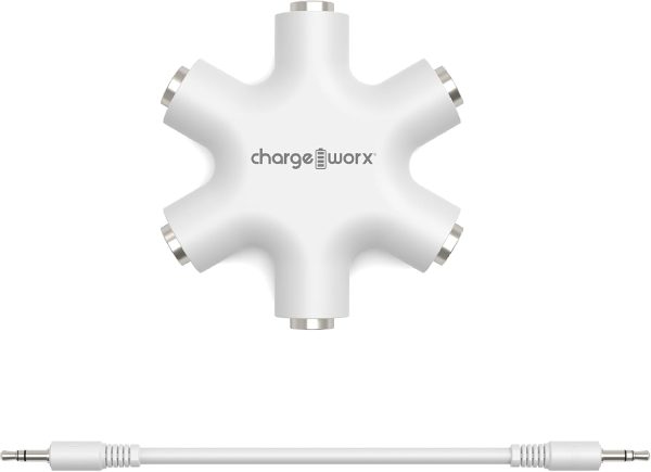 Chargeworx CHA-CX5009WH  HEADPHONE SPLITTER 5-WAY STAR SHAPE WHITE