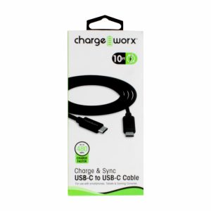 Chargeworx CHA-CX4636BK  10 FT USB-C to USB-C