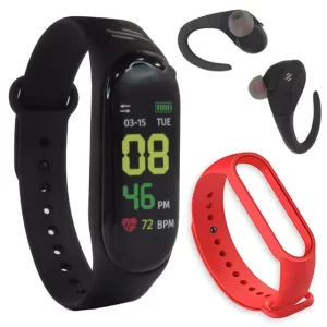 Slide SLI-SCMB652BKRD SPORTS COMBO FITNESS TRACKER + SPORTS TWS EARBUDS