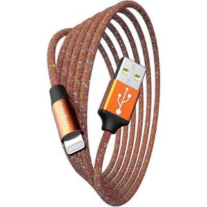 Chargeworx CHA-CX1031ORG  10-FT LIGHTNING CABLE ORANGE