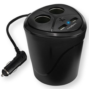Chargeworx CHA-CX2109BK  DUAL USB 12V CUP HOLDER CHARGER