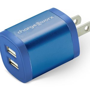 Chargeworx CHA-CX3075BL  2.4A DUAL USB WALL CHARGE