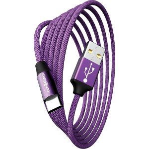 Chargeworx CHA-CX4881VT  10-FT USB-C TO A CABLE CLEAR BOX PKG VIOLET