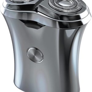 Perry Ellis PER-PM200SL TRAVEL SHAVER W/ DUAL ROTARY HEADS SILVER