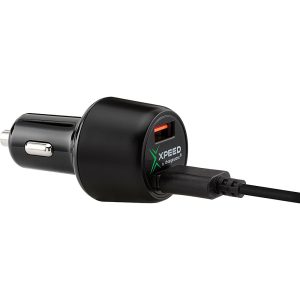 Chargeworx CHA-AX3001BK FAST CAHRGER  QC DUAL CAR CHARGER 36W