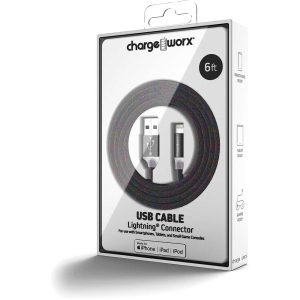 Chargeworx CHA-CX1020MC  6-FT LIGHTNING CABLE MULTI-COLOR