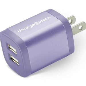 Chargeworx CHA-CX3075VT  2.4A DUAL USB WALL CHARGE