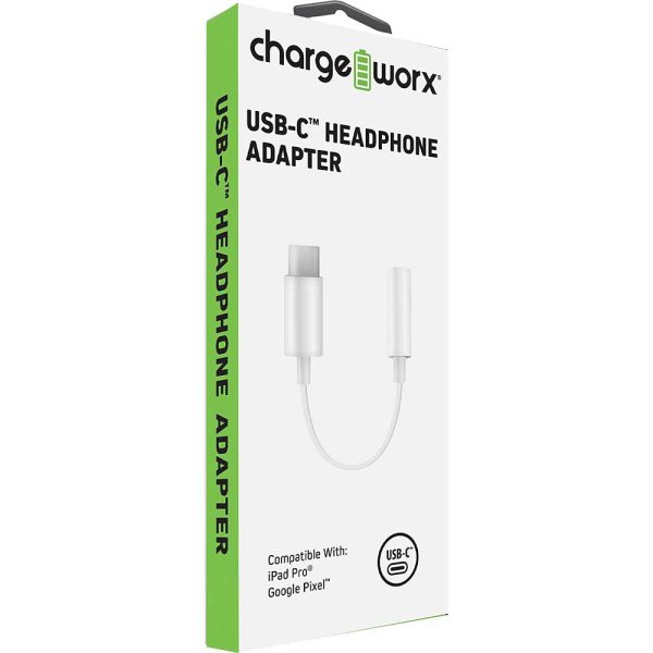 Chargeworx CHA-CX4864WH  USB C TO AUX ADAPTER