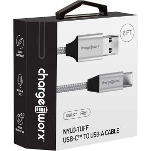 Chargeworx CHA-CX4910SL C-TYPE  6 FT NYLO TUFF TYPE C CABLE