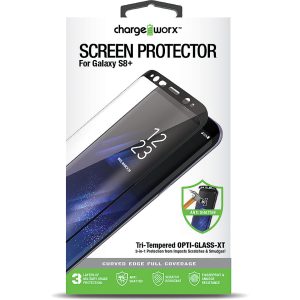 Chargeworx CHA-CX6055BK  S8 PLUS 3D CURVED BLACK RIM BOX PACKAGING