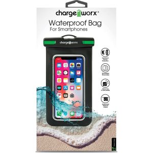 Chargeworx CHA-CX7201BK  WATERPROOF CASE 6 INCHES CAPSULE USB-C  ( BLACK )