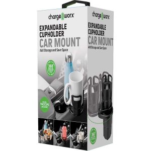 Chargeworx CHA-CX9716BK  MULTI-FUNCTION CAR CUP HOLDER