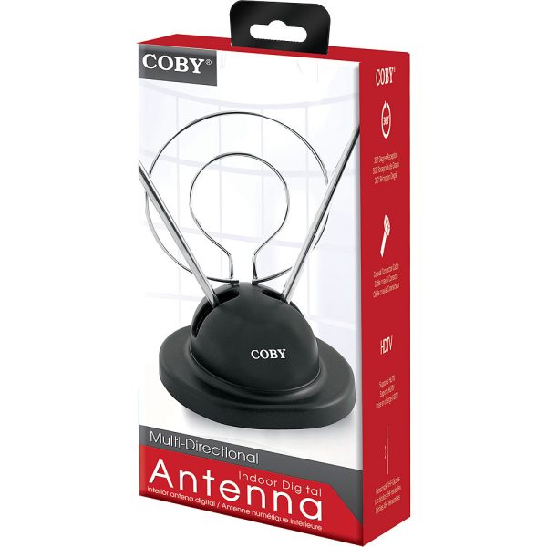 Coby CBA10 ANTENNA INDOOR VHF/UHF/FM SUPPORTS BROADCAST 1080 H