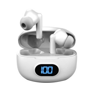 Coby CETW526WH STEM TWS W/ LCD INDICATOR WHITE