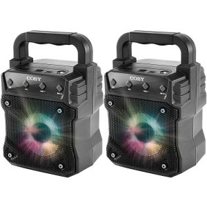 Coby CSTW630BK MINI PA PARTY SPEAKER 2-Pack of COBY-CSTW530BK