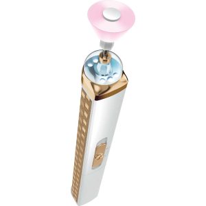 Perry Ellis PER-PL300WHGD MANICURE SET W LED LIGHT RECH LADIES WHITE/GOLD