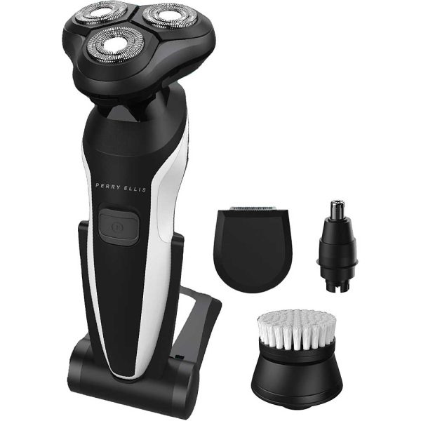 Perry Ellis PER-PM209 MENS GROOMING SET 4-IN-1 W/ ROTARY SHAVER
