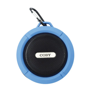 Coby CSTW427BL SHOWER SPKR SUCTION CUP  IPX4 CARABINER BLUE