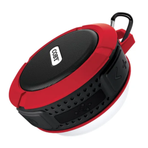 Coby CSTW427RD SHOWER SPKR SUCTION CUP IPX4 CARABINER RED