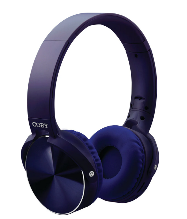 Coby CHBT808BL BT HEADPHONE BLU MIC RMT CHBT800 REDESIGN BLUE