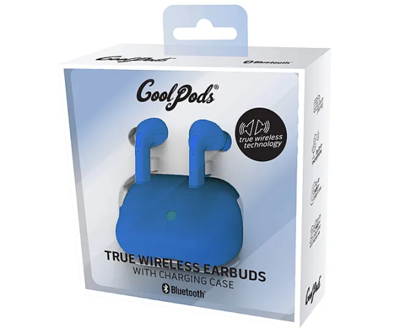 Coby CoolBuds CPETW618BL TWS BLUE 5.0 MIC Charging-Case