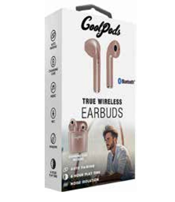 Coby CoolBuds CETW512RG TWS True Wireless Earbud Ch-Case Rose-Gold