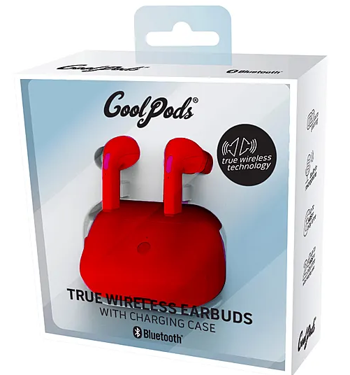 Coby CoolBuds CPETW618RD TWS RED 5.0 MIC Charging-Case