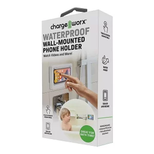 Chargeworx CHA-CX5248WH  PHONE HOLDER WATERPROOF  WALL-MOUNTED FOR SHOWER/