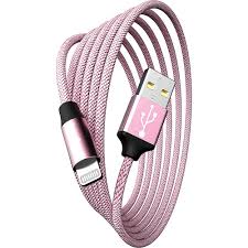 Chargeworx CHA-CX4859LP  10-FT LIGHTNING CABLE CLEAR BOX PKG LIGHT PINK